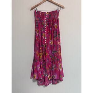 RACHEL Rachel Roy Skirt Women Large Pink Holiday Tropical Floral